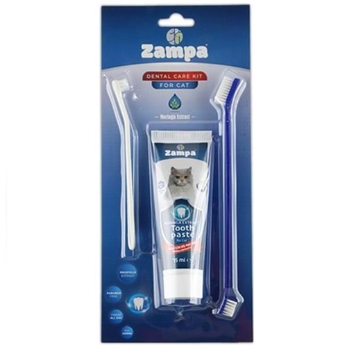 Zampa Kediler İçin Diş Fırçalama Seti (22 Cm) (70 Gr)