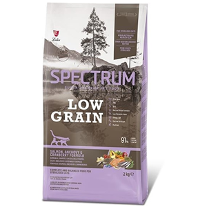 Spectrum Sterilised Low Grain Salmon, Anchovy & Cranberry Formula Somon, Hamsi ve Kızılcıklı Az Tahıllı Kısırlaştırılmış Kedi Maması 2 Kg
