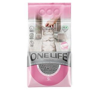 One Life Bentonit Bebek Pudra Kokulu Topaklanan İnce Taneli Kedi Kumu 5 Lt
