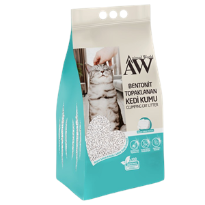 Animal World Bentonit Beyaz Sabun Kokulu Topaklanan İnce Taneli Kedi Kumu 10 Lt